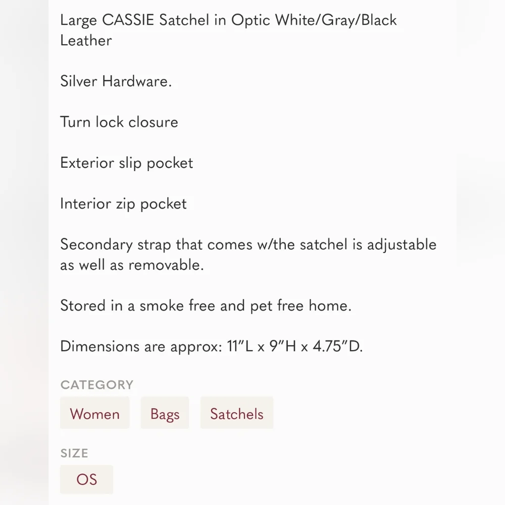 NWT Michael Kors large Cassie Satchel